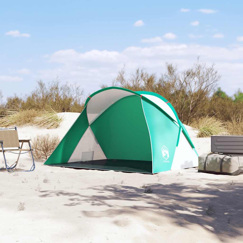Tenda da Spiaggia 2 Persone Pop-Up Verde Mare Impermeabile 4004159