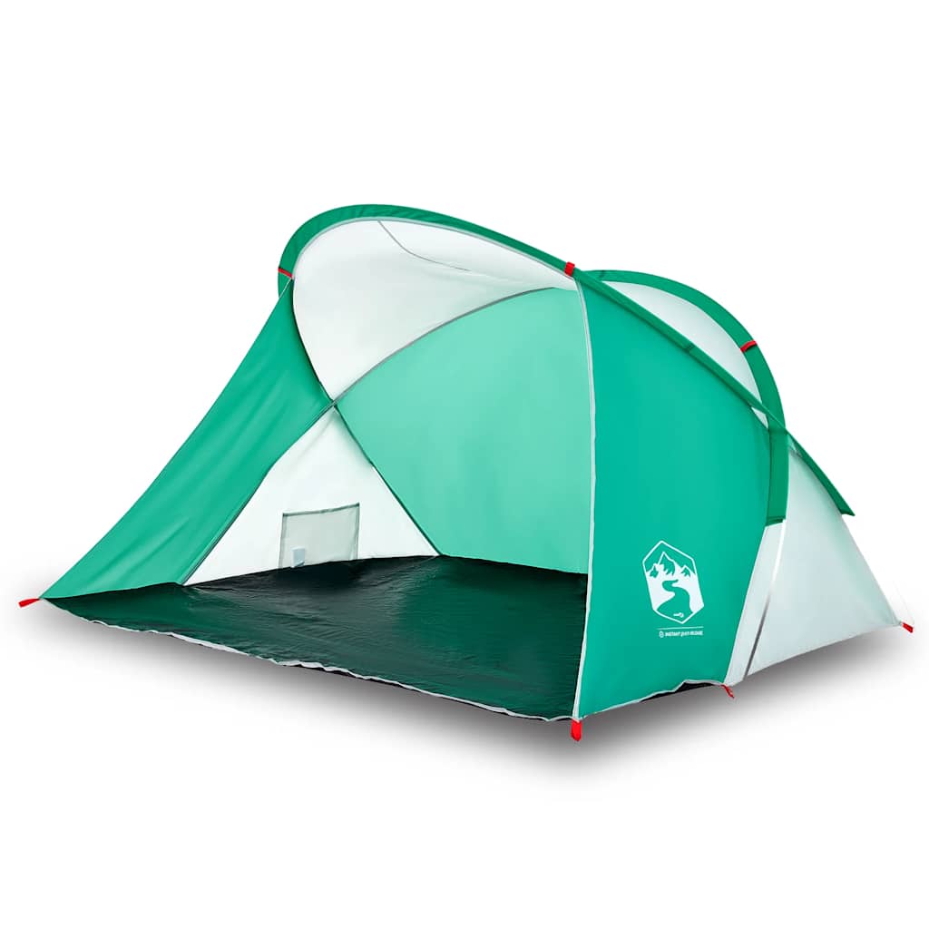 Tenda da Spiaggia 2 Persone Pop-Up Verde Mare Impermeabile 4004159
