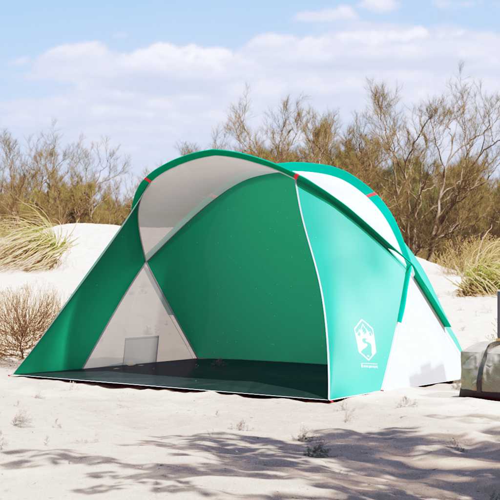 vidaXL Tenda da Spiaggia 2 Persone Pop-Up Verde Mare Impermeabile