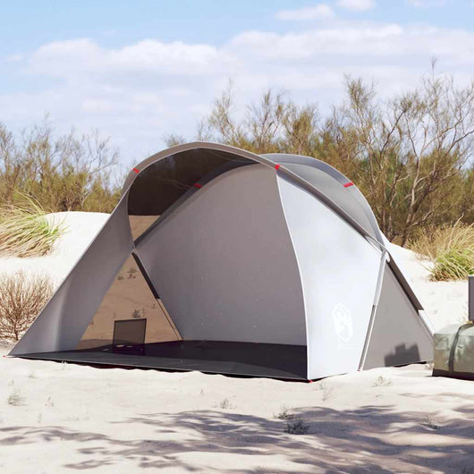 Tenda da Spiaggia 2 Persone Pop-Up Grigia Impermeabile 4004160