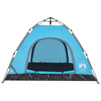 Tenda da Campeggio 3 Persone Blu a Rilascio Rapido 4004166