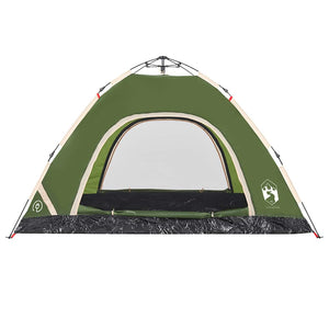 Tenda da Campeggio 4 Persone Verde a Rilascio Rapido 4004169