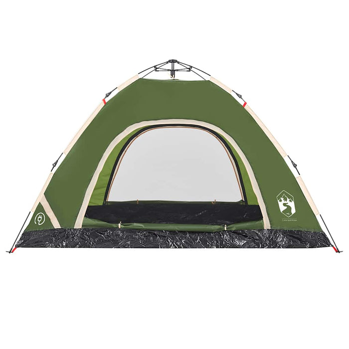 Tenda da Campeggio 4 Persone Verde a Rilascio Rapido 4004169