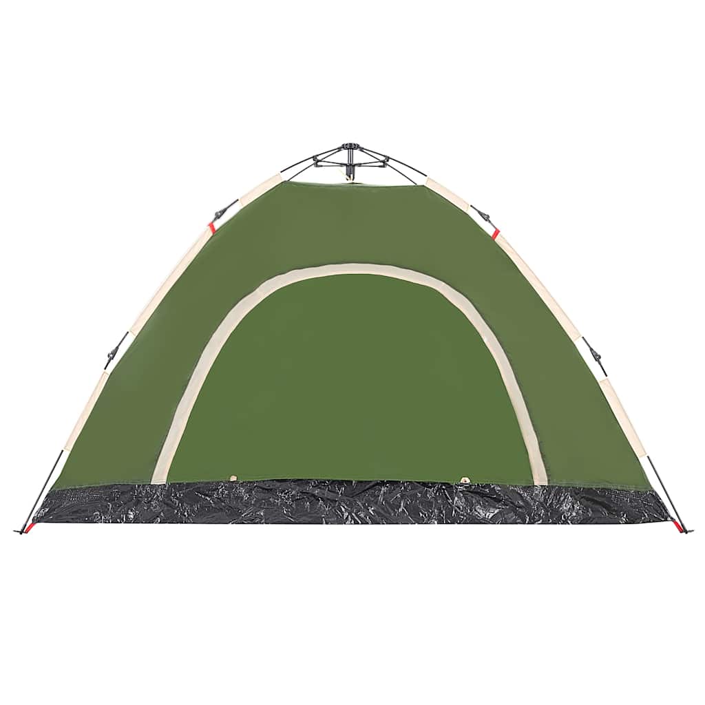 Tenda da Campeggio 4 Persone Verde a Rilascio Rapido