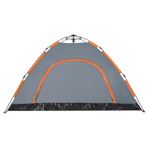 Tenda Campeggio 4 Persone Grigio e Arancione a Rilascio Rapido 4004171