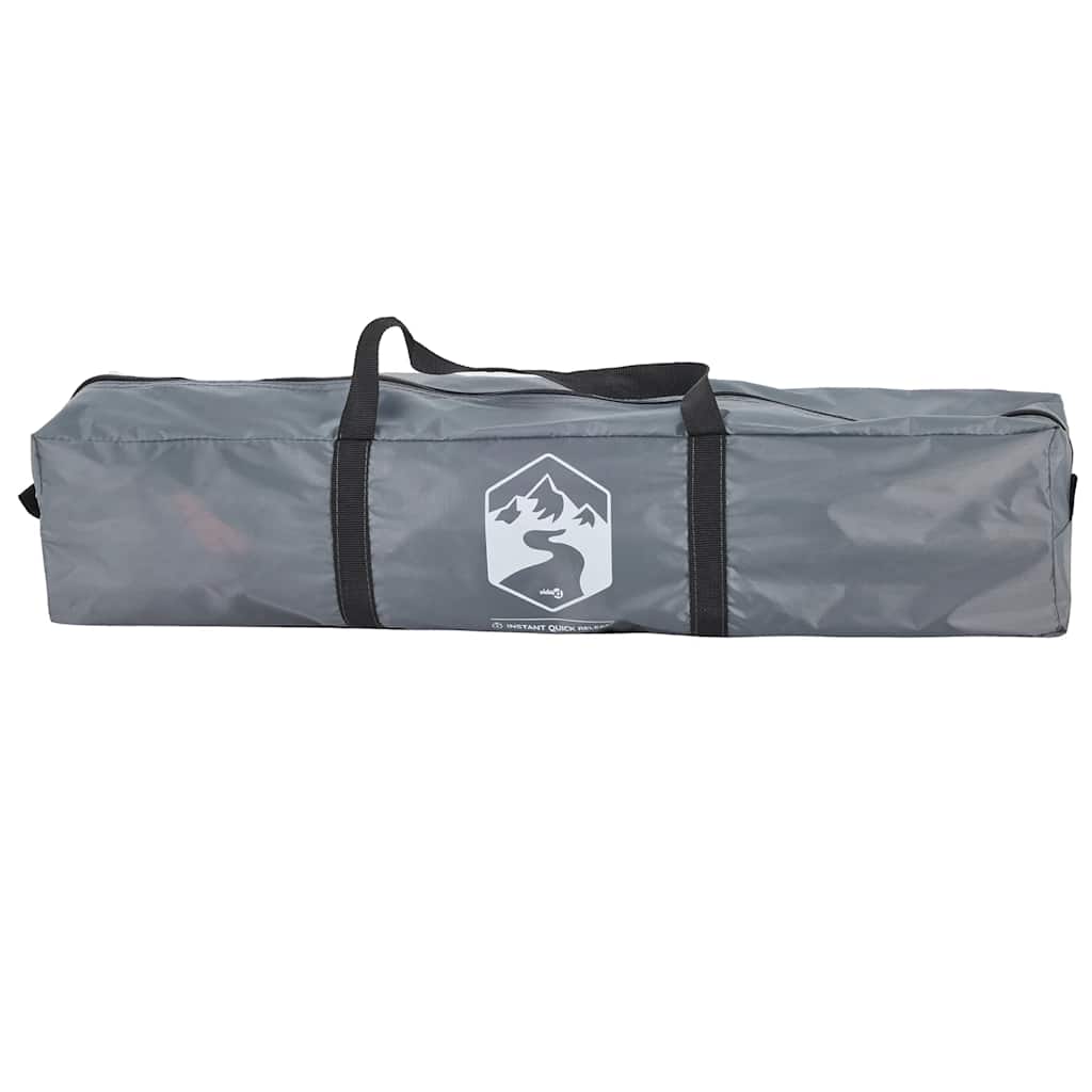 Tenda Campeggio 4 Persone Grigio e Arancione a Rilascio Rapido