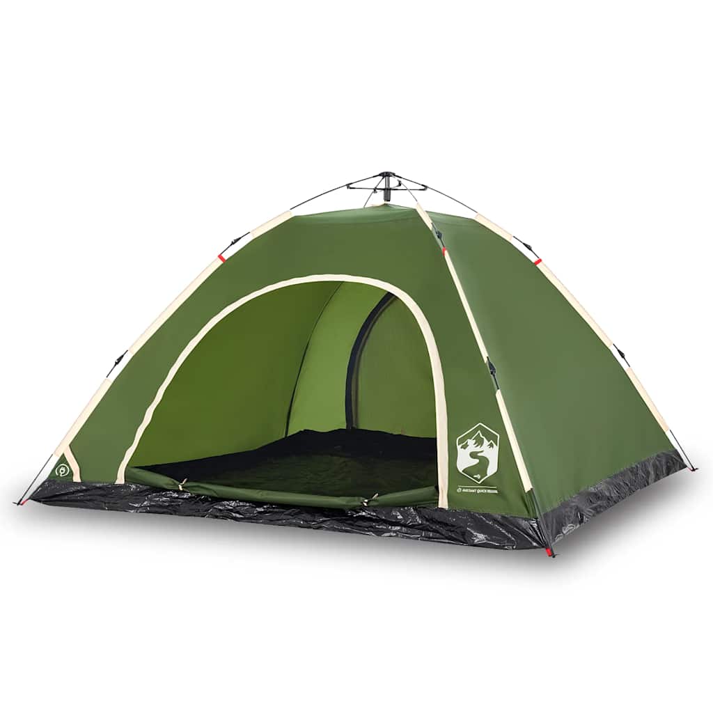 Tenda da Campeggio 5 Persone Verde a Rilascio Rapido 4004173