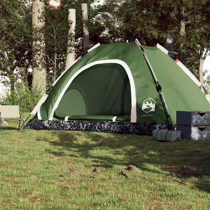 Tenda da Campeggio 5 Persone Verde a Rilascio Rapido 4004173