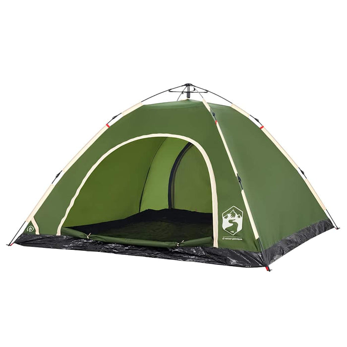 Tenda da Campeggio 5 Persone Verde a Rilascio Rapido 4004173