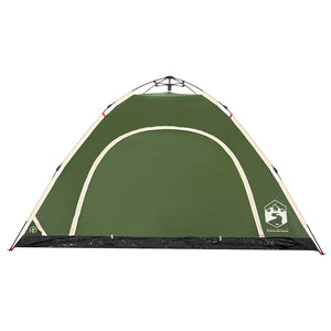 Tenda da Campeggio 5 Persone Verde a Rilascio Rapido 4004173