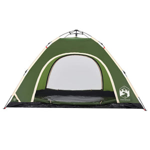Tenda da Campeggio 5 Persone Verde a Rilascio Rapido 4004173