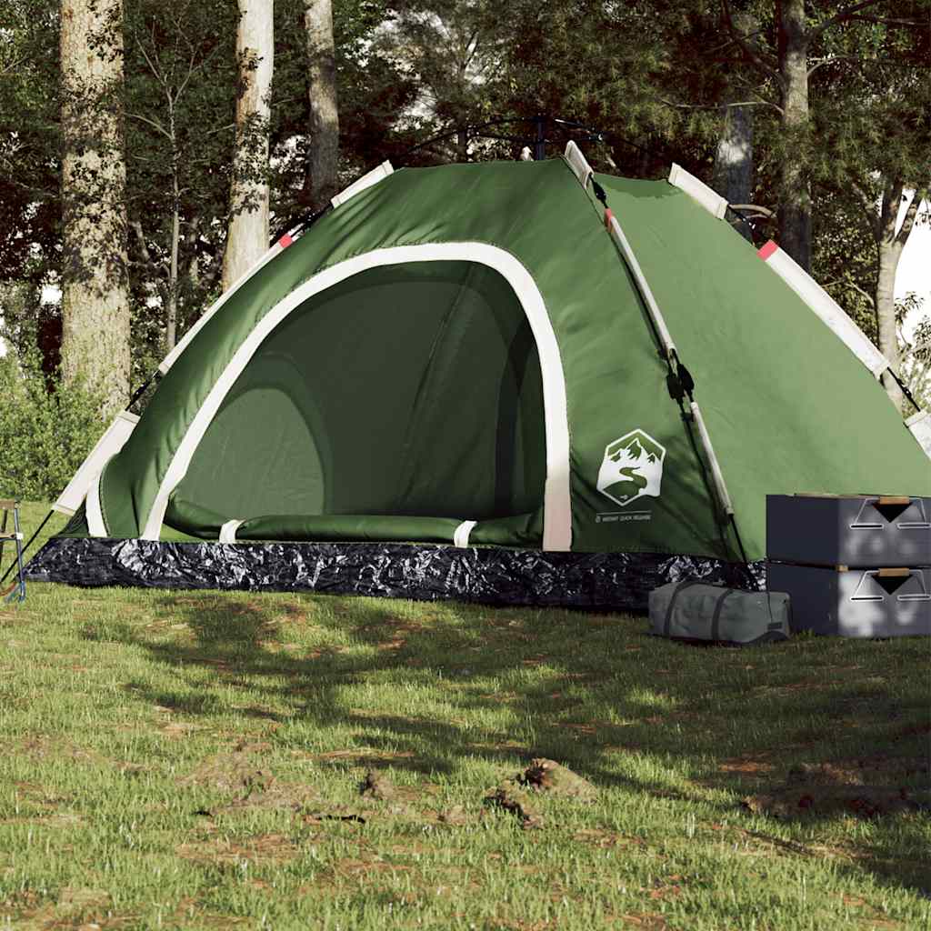 Tenda da Campeggio 5 Persone Verde a Rilascio Rapido 4004173