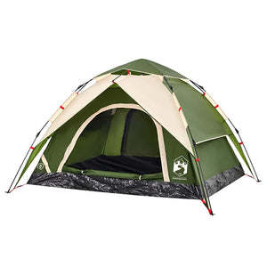Tenda a Cupola da Campeggio 3 Persone Verde a Rilascio Rapido 4004177