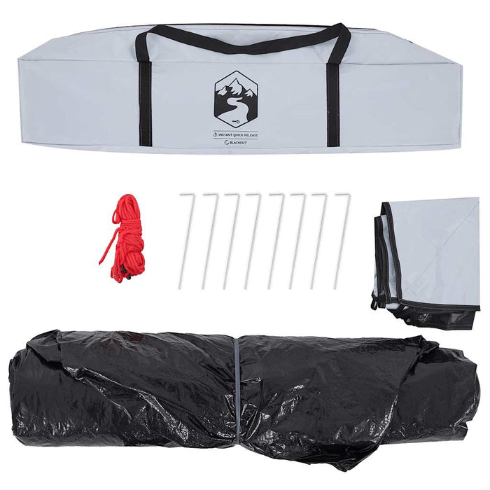 Tenda 3 Persone Bianca in Tessuto Oscurante a Rilascio Rapido