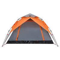 Tenda a Cupola 4 Persone Grigio e Arancione a Rilascio Rapido 4004183