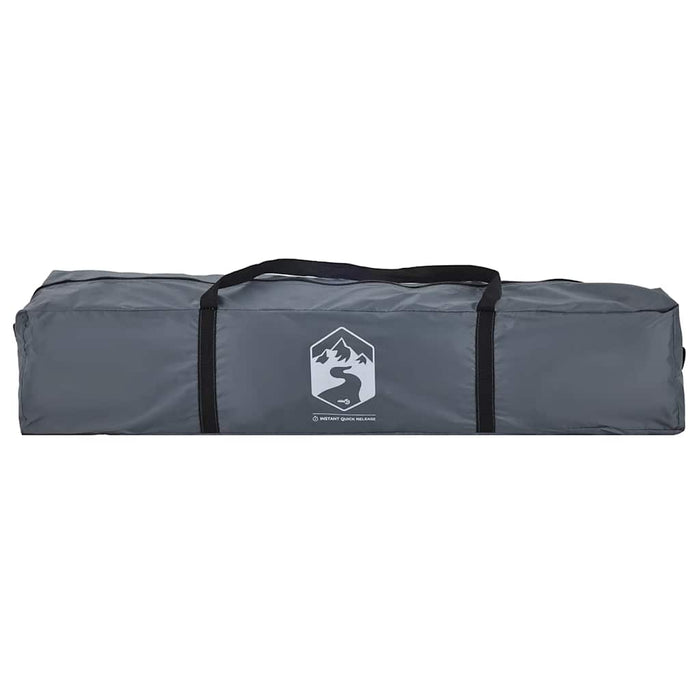 Tenda a Cupola 4 Persone Grigio e Arancione a Rilascio Rapido