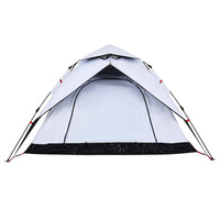 Tenda 4 Persone Bianca in Tessuto Oscurante a Rilascio Rapido