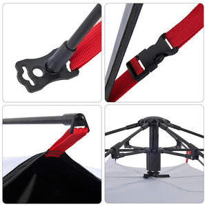 Tenda 5 Persone Bianca in Tessuto Oscurante a Rilascio Rapido