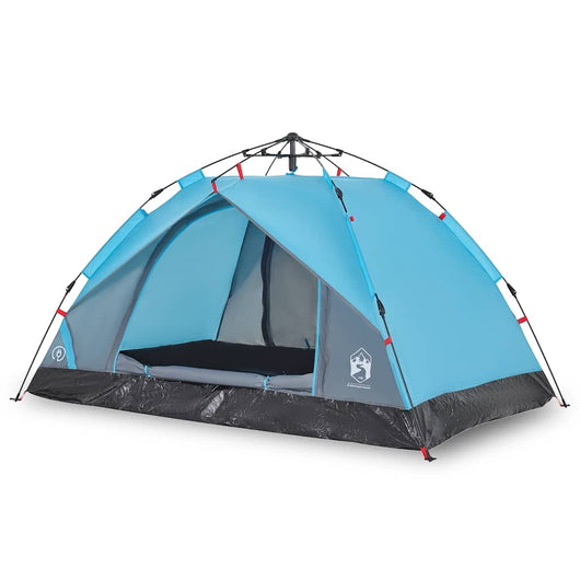 Tenda a Cupola da Campeggio 3 Persone Blu a Rilascio Rapido 4004194