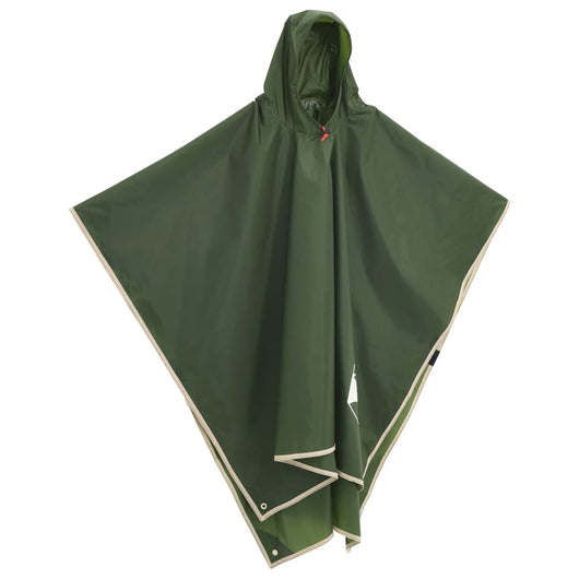 Poncho Antipioggia con Cappuccio Design 2 in 1 Verde 223x145 cm 4004197