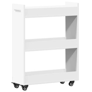 Mobile con Ruote Bianco 60x22x79 cm in Legno Multistrato 840415