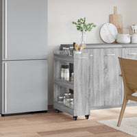 Mobile con Ruote Grigio Sonoma 60x22x79 cm in Legno Multistrato 840420
