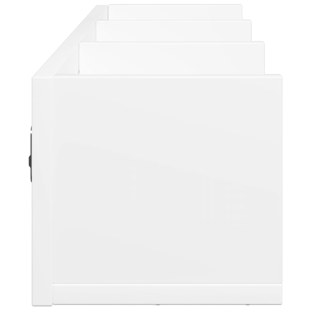 Armadietto a Muro Bianco 75x18x16,5 cm in Legno Multistrato 840429