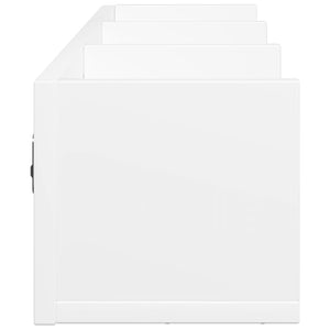 Armadietto a Muro Bianco 75x18x16,5 cm in Legno Multistrato