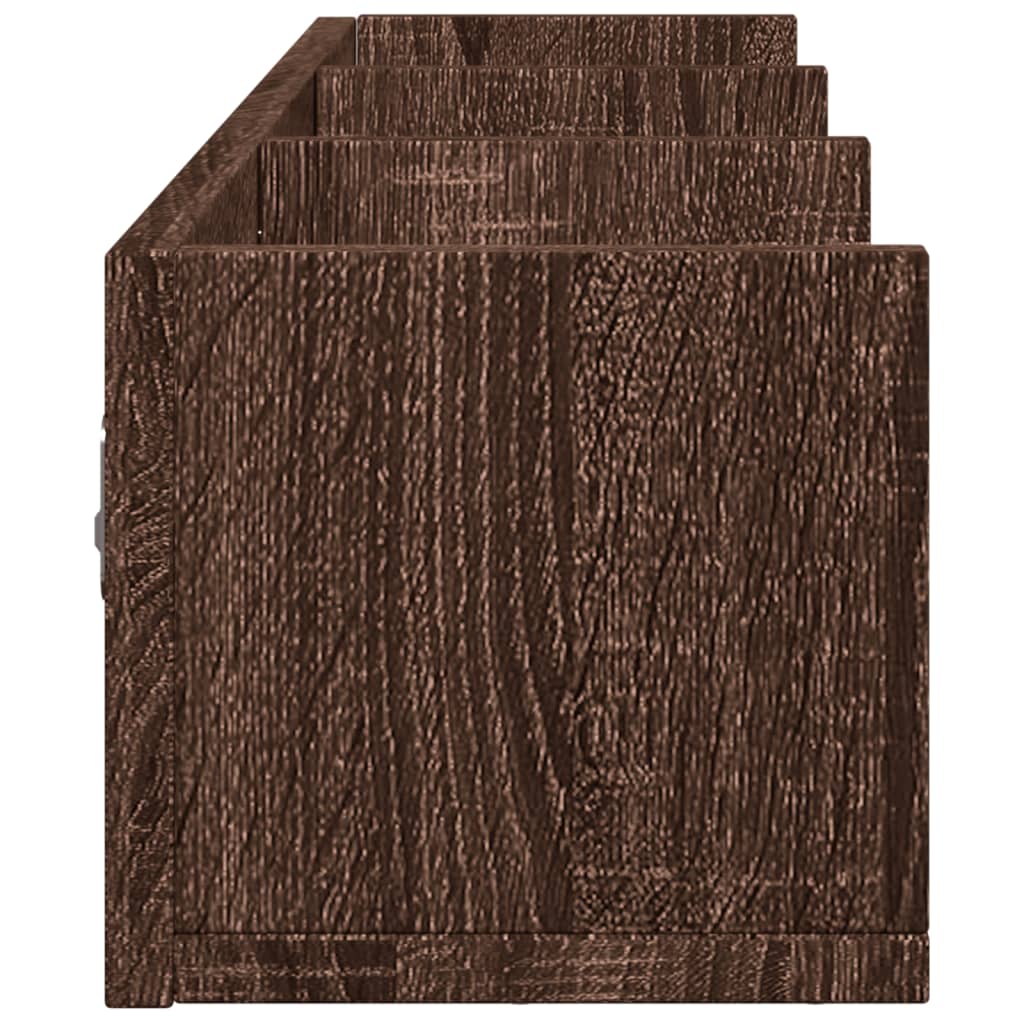 Armadietto a Muro Rovere Marrone 75x18x16,5cm Legno Multistrato 840441