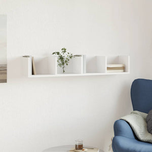 vidaXL Armadietto a Muro Bianco 99x18x16,5 cm in Legno Multistrato