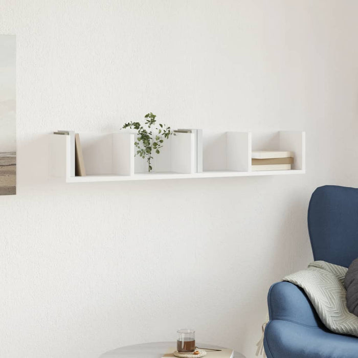 vidaXL Armadietto a Muro Bianco 99x18x16,5 cm in Legno Multistrato