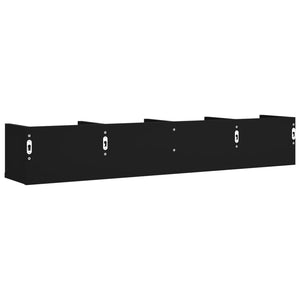 Armadietto a Muro Nero 99x18x16,5 cm in Legno Multistrato 840445