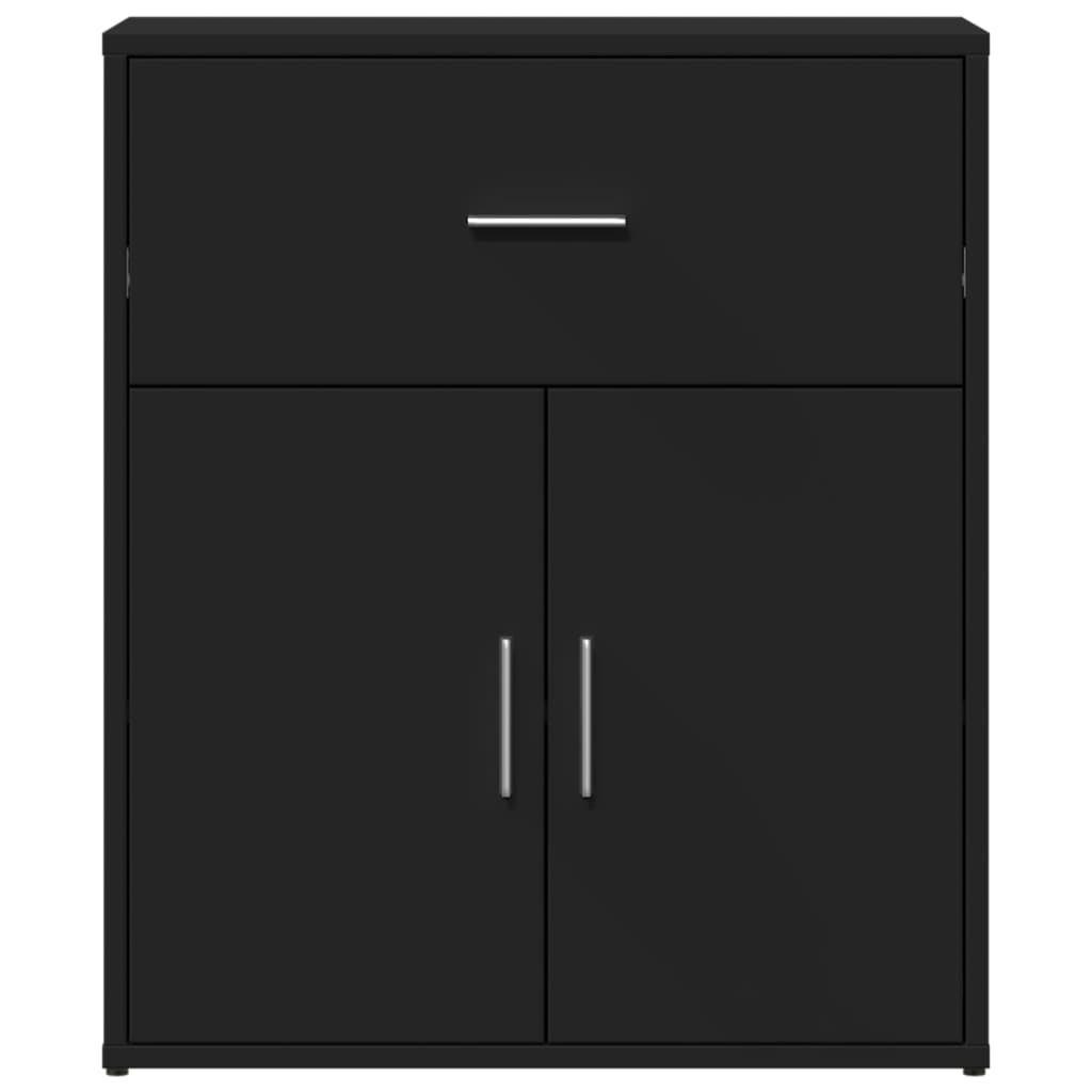 Credenza-Buffet-Armadio da cucina Nero 60x31x70 cm in Legno Multistrato 677346
