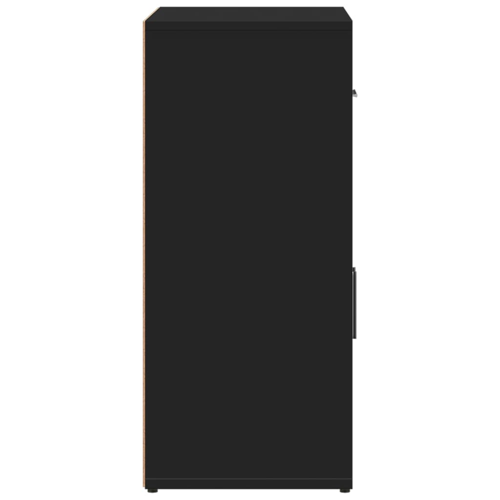 Credenza-Buffet-Armadio da cucina Nero 60x31x70 cm in Legno Multistrato 677346