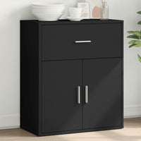 Credenza-Buffet-Armadio da cucina Nero 60x31x70 cm in Legno Multistrato 677346
