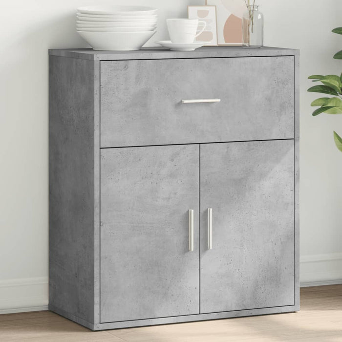 Credenza-Buffet-Armadio da cucina Grigio Cemento 60x31x70 cm in Legno Multistrato 940951