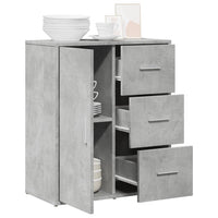 Credenza Grigio Cemento 60x31x70 cm in Legno Multistrato 840474