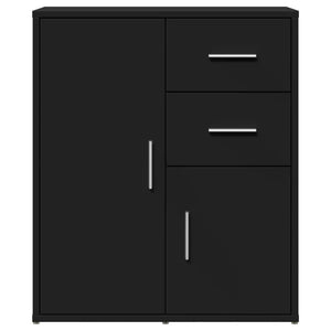 Credenza-Buffet-Armadio da cucina Nero 60x31x70 cm in Legno Multistrato 864853