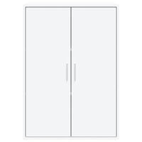 Credenza-Buffet-Armadio da cucina Bianca 60x31x84 cm in Legno Multistrato 413803