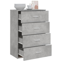 Credenza Grigio Cemento 60x31x84 cm in Legno Multistrato 840502