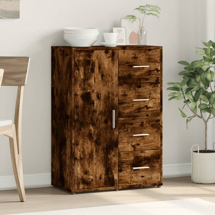 Credenza Rovere Fumo 60x31x84 cm in Legno Multistrato 840510