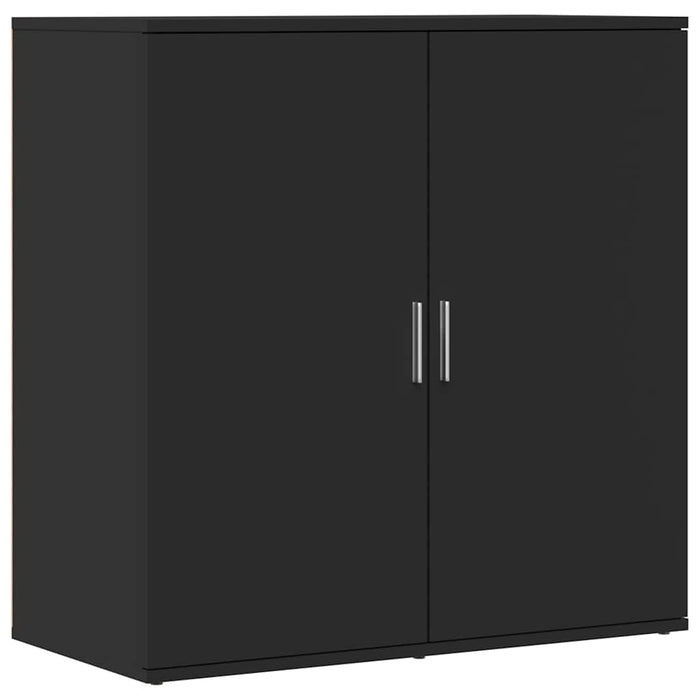 Credenza-Buffet-Armadio da cucina Nera 79x38x80 cm in Legno Multistrato