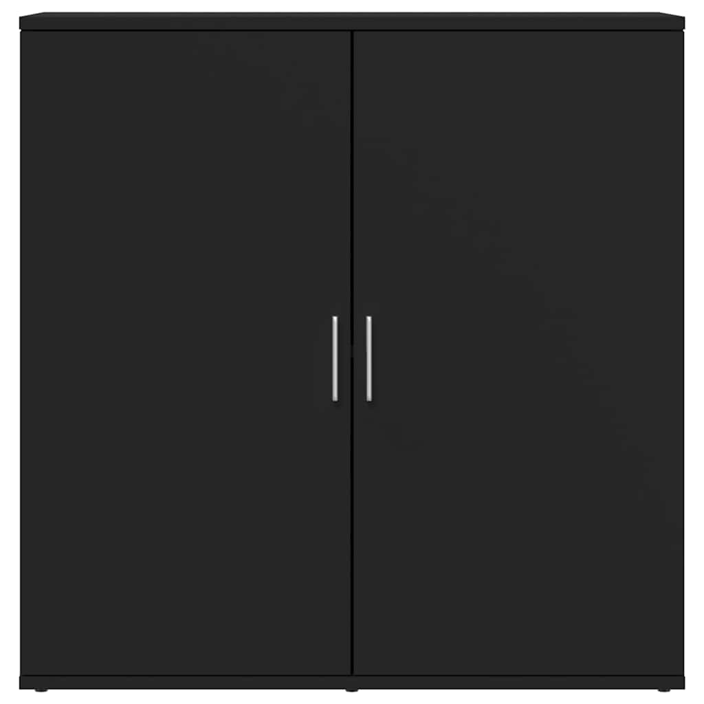 Credenza-Buffet-Armadio da cucina Nera 79x38x80 cm in Legno Multistrato