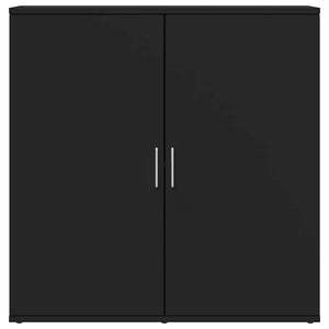 Credenza-Buffet-Armadio da cucina Nera 79x38x80 cm in Legno Multistrato