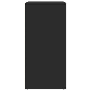 Credenza-Buffet-Armadio da cucina Nera 79x38x80 cm in Legno Multistrato