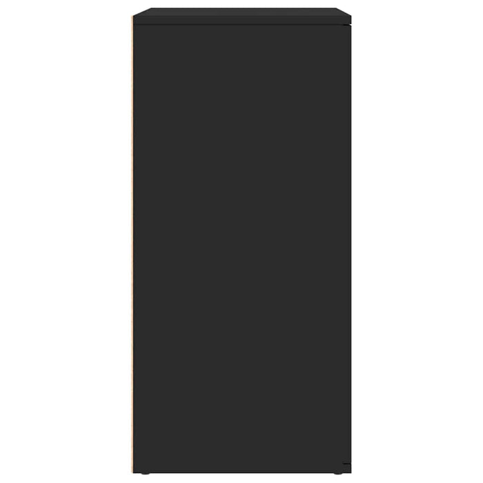 Credenza-Buffet-Armadio da cucina Nera 79x38x80 cm in Legno Multistrato