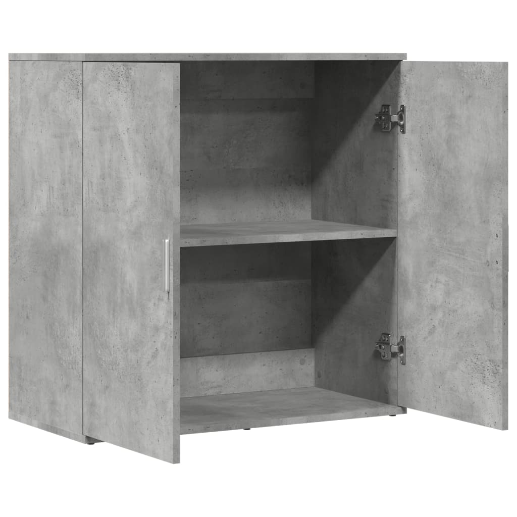 Credenza-Buffet-Armadio da cucina Grigio Cemento 79x38x80 cm in Legno Multistrato 492182