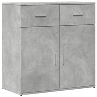 Credenza-Buffet-Armadio da cucina Grigio Cemento 79x38x80 cm in Legno Multistrato 836464