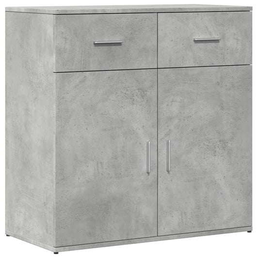 Credenza-Buffet-Armadio da cucina Grigio Cemento 79x38x80 cm in Legno Multistrato 836464