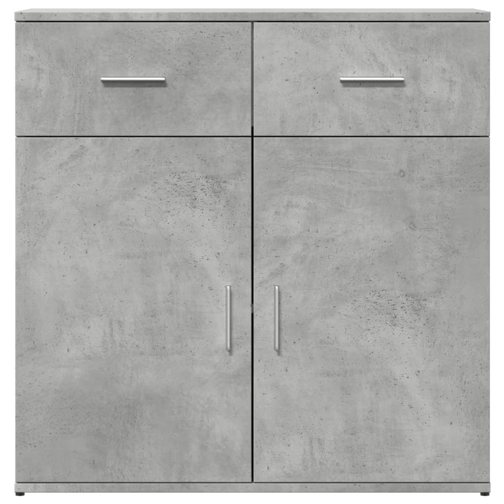 Credenza-Buffet-Armadio da cucina Grigio Cemento 79x38x80 cm in Legno Multistrato 836464